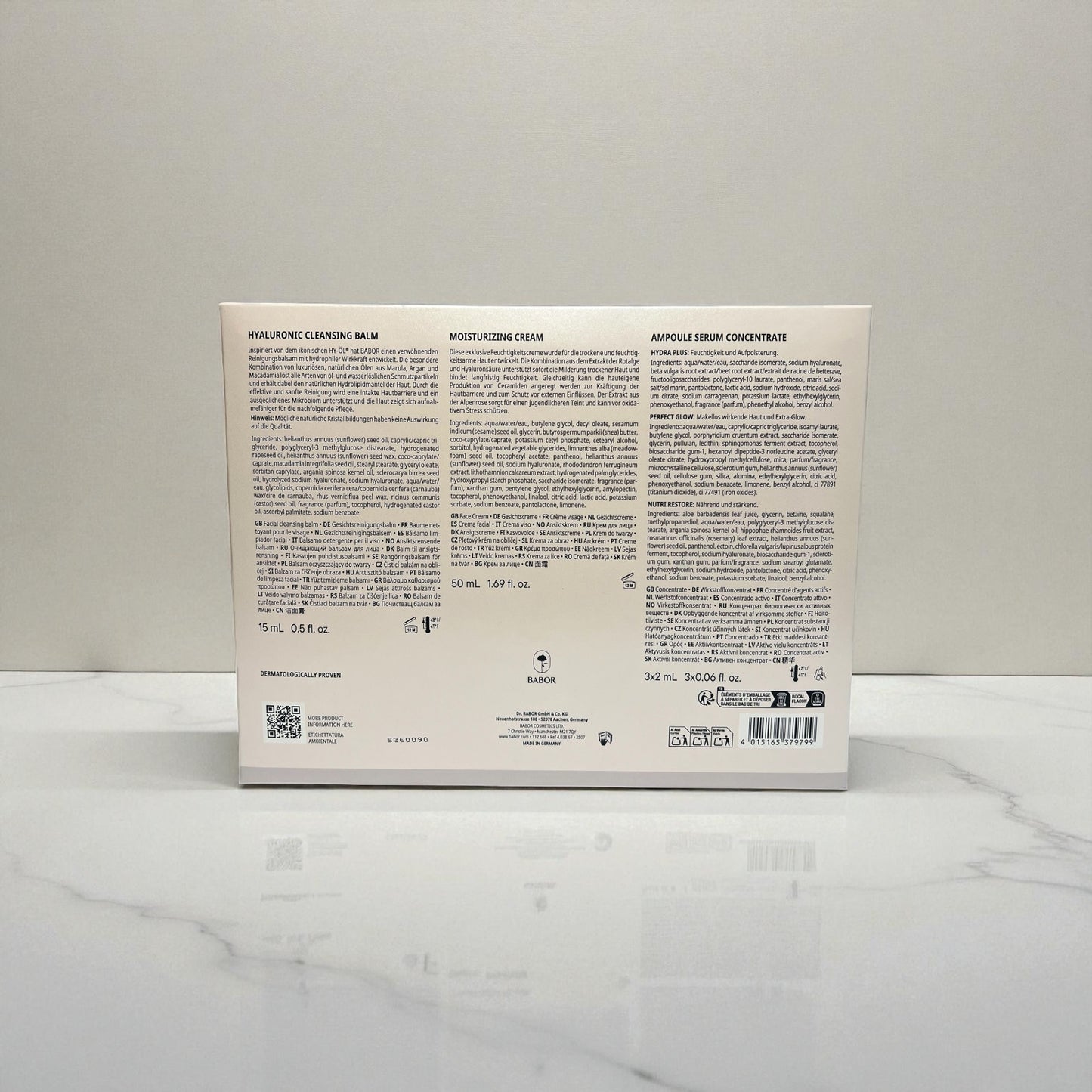 BABOR Best of Moisturizing Routine Set – Reinigung, Creme & Ampullen (3-teilig)