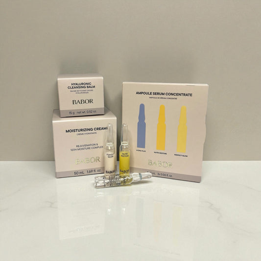 BABOR Best of Moisturizing Routine Set – Reinigung, Creme & Ampullen (3-teilig)