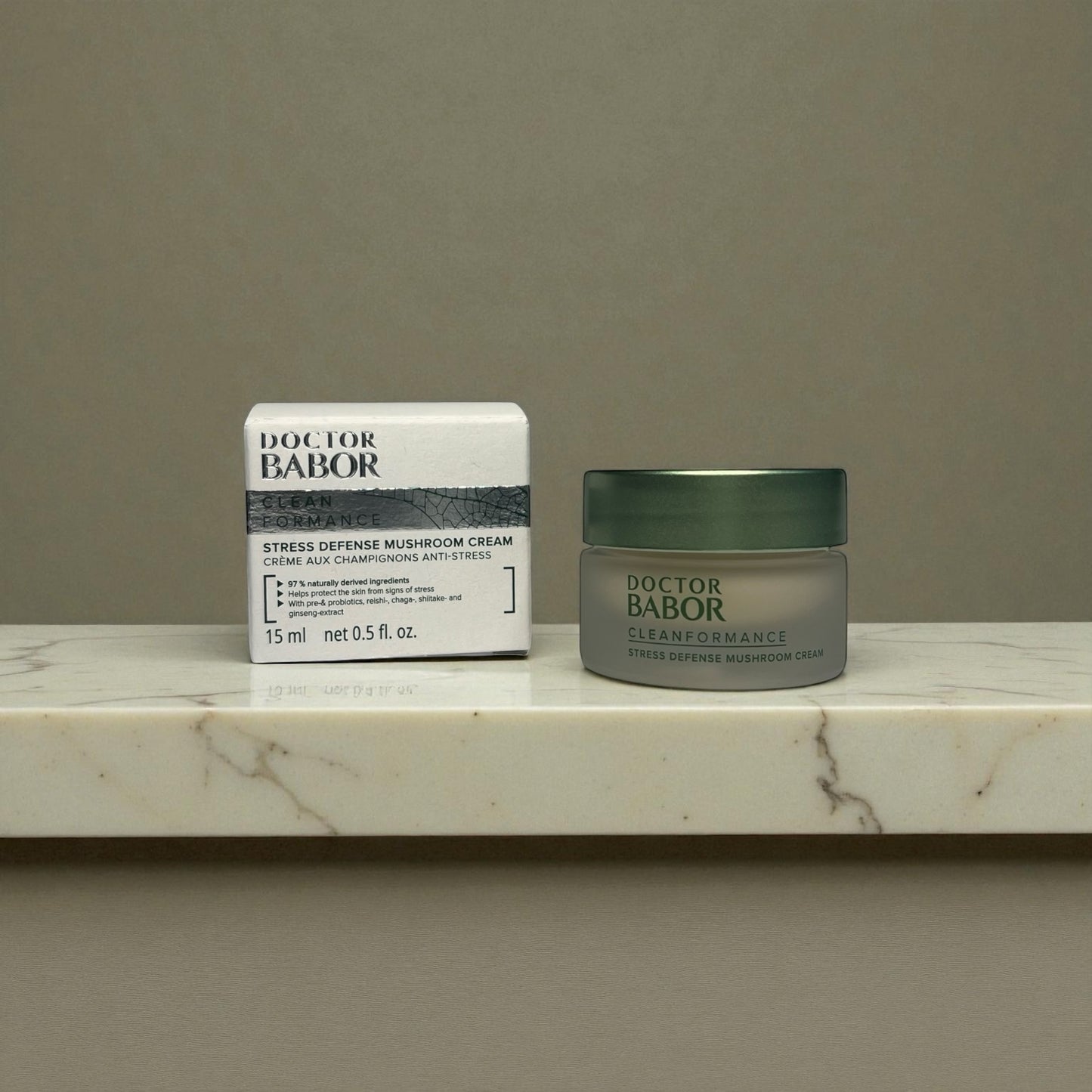 DOCTOR BABOR Cleanformance Stress Defense Mushroom Cream – Anti-Stress Pflegecreme 15 ml